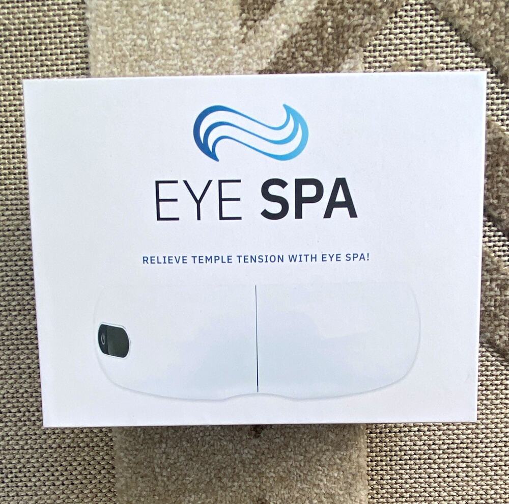 Eye Spa Electric Eye Massager Heated Vibrating Air Compression USB White